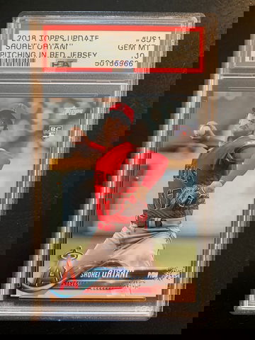 2018 Topps Update Shohei Ohtani Pitching #1 PSA 10