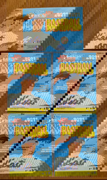 Lot (5) 2021 Topps Heritage Blaster Box