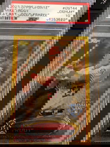 Mike Trout 2012 Topps Update Gold Sparkle  PSA 10