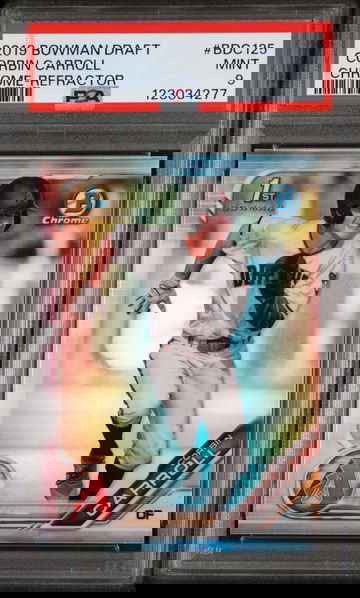 2019 Bowman Draft Chrome Refractor Corbin Carroll #BDC125 PSA 9