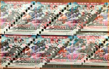 2021 Bowman Baseball Lot  of 6 Mega Boxes - Factory Sealed