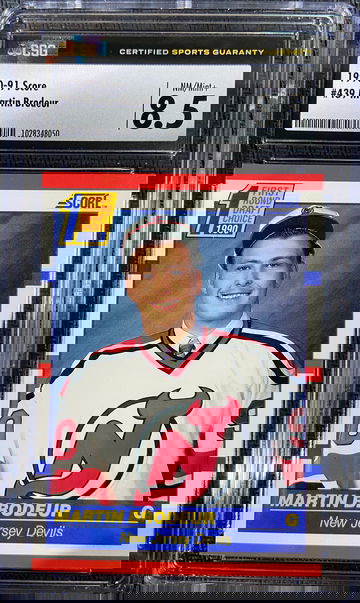 1990-91 Score ROOKIE Martin Brodeur CSG 8.5 HOFer!!