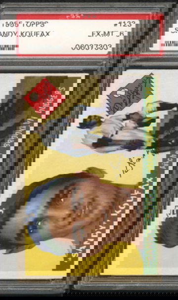 1955 Topps #123 Sandy Koufax PSA 6 ROOKIE