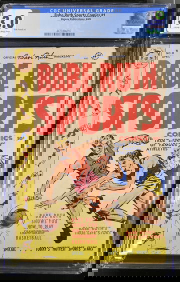 Babe Ruth Sports Comics #1 First Issue Bob Powell art Harvey Publications