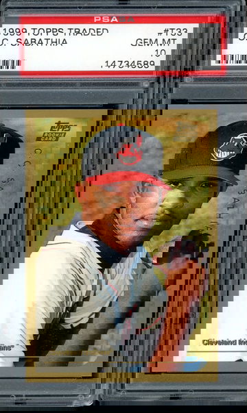 CC SABATHIA 1999 TOPPS TRADED #T33 PSA 10 RC C.C.