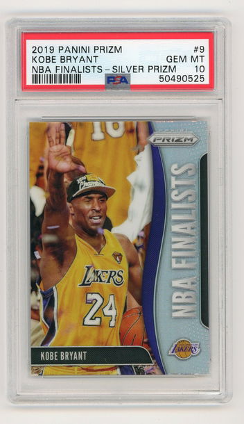 2019 KOBE BRYANT PRIZM NBA FINALISTS SILVER PRIZMM PSA 10