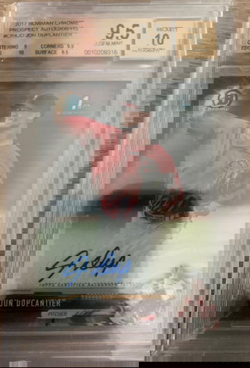 2017 Bowman Chrome Jon Duplantier Auto BGS 9.5