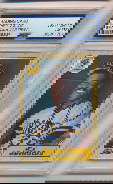 1987 Topps #109 R.J. Reynolds Pirates Signed Autograph PSA/DNA crisp blue sharpies