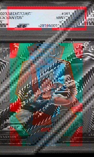 2023 Panini Select UFC Green Taila Santos #161 /5 PSA 9