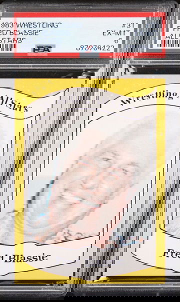 WELL CENTERED Classy Fred Blassie 1983 Wrestling All Stars PSA 6 Rookie #31