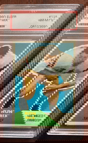 1960 Fleer Ron Mix HOF RC #118