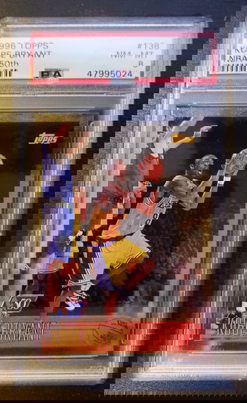 Kobe Bryant 1996 Topps NBA at 50 RC PSA 8