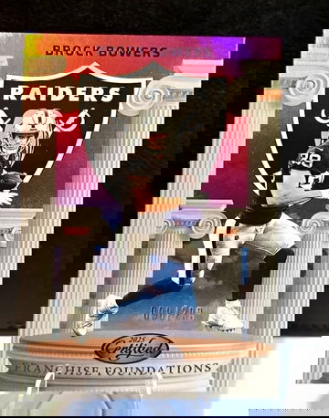 2025 Certified  Franchise Foundations  Brock Bowers  Purple Mirror  /299  Raiders 