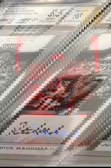 2017 Playoff Patrick Mahomes Rookie Auto /99