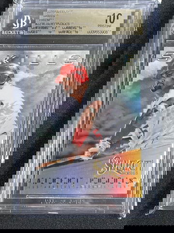 2013 Select Albert Pujols Skills Silver Prizm BGS 10 Pristine