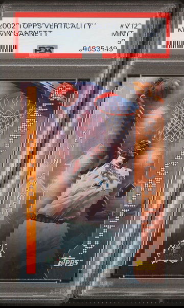 2002 TOPPS KEVIN GARNETT VERTICALITY #V12 PSA 9 BK.C1.14