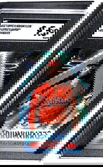 2023 Topps Stadium Club #T-14 Bryce Harper Triumvirates SGC 9.5