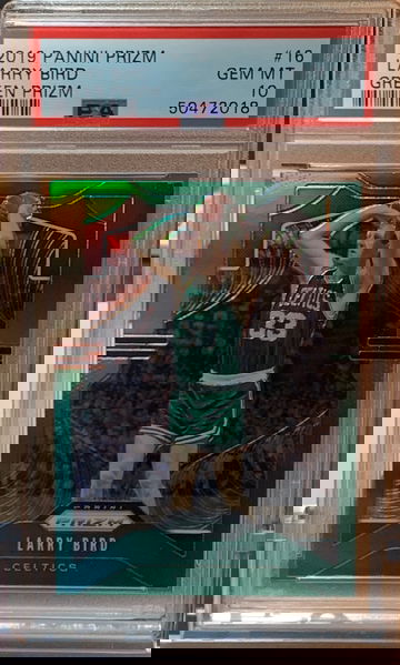 2019 Larry Bird Panini Prizm #16 Green Prizm PSA 10 GEM -MT