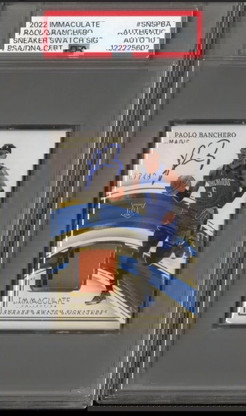 2022-23 Immaculate Paolo Banchero Sneaker Swatches Patch Auto RC /49 PSA