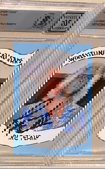 1982 Wrestling #27 (Reprint) Ric Flair Beckett 10 Autograph