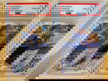Noelvi Marte PSA 10 2019 Bowman Chrome Lot 2