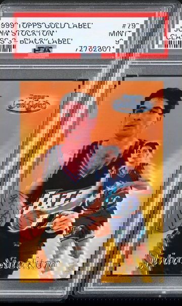 1999 Topps Gold Label John Stockton Class 3-Black Label #79 PSA 9 [BK-1A.9]