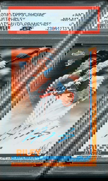 2019 Topps Chrome Update Austin Riley Orange Auto /25