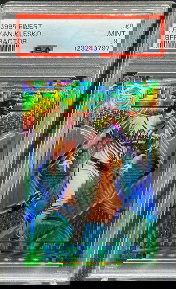 RARE 1995 Topps Finest ROOKIE REFRACTOR SSP Ryan Klesko #8 PSA 9 BRAVES POP 5!