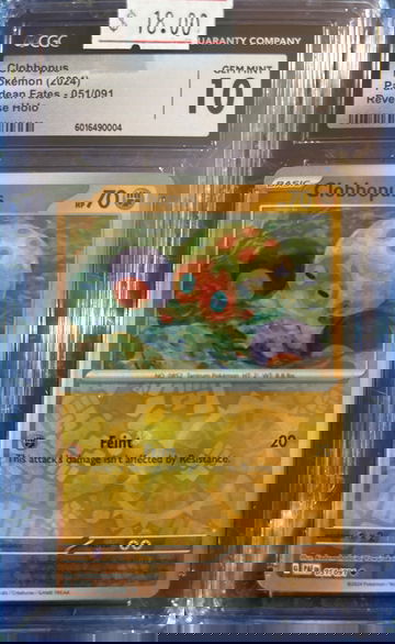 2024 Clobbopus Paldean Fates 051/091 Reverse Holo CGC 10 Gem Mint