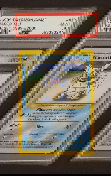 1999 Pokemon Base Fourth Print Wartortle #42 PSA 9