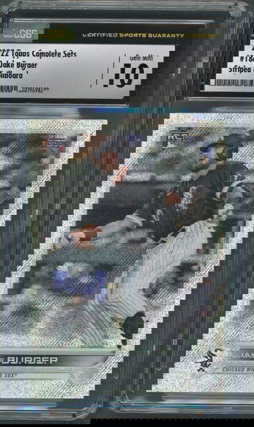2022 Topps Complete Sets Jake Burger RC #186 Foilboard /875 - CSG Gem Mint 10