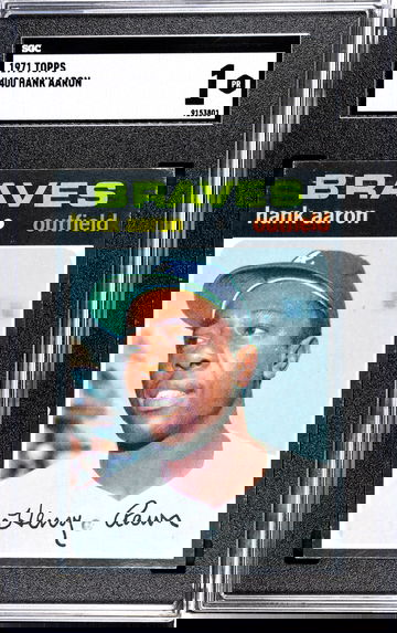 1971 Topps Hank Aaron HOF SGC 1