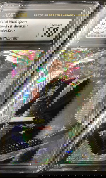 2019 panini Spectra spectracular performances #170 Stephen Curry Celestial mvp /99 csg10