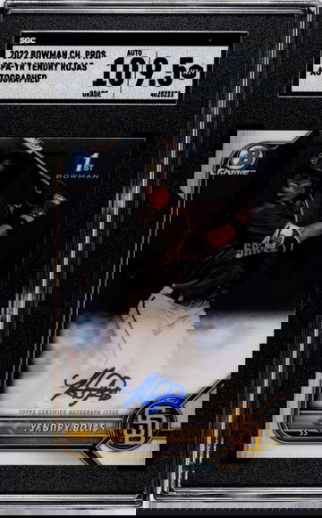 SGC 9.5 2022 Bowman Chrome Yendry Rojas Auto