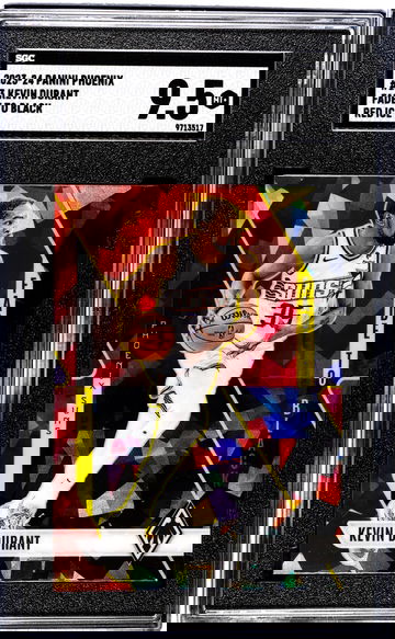 2023-24 Panini Phoenix #13 Kevin Durant Fade To Black Red Ice SGC 9.5