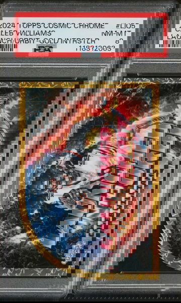 2024 Topps Cosmic Chrome Launched Into Orbit Gold Interstellar Caleb Williams #LIO5 /50 PSA 8
