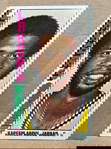 Kareem Abdul Jabbar 1976 Topps #100 Vintage Lakers RARE JUMBO CARD