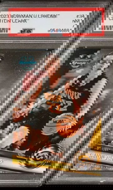 2023 Bowman University Chrome Caitlin Clark #34 - PSA 7 NM-Mint