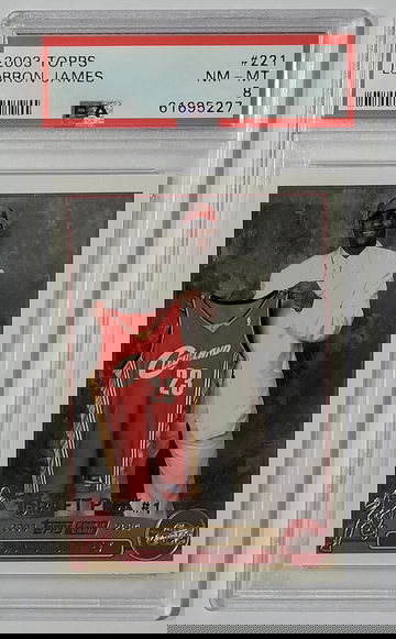 2003 Topps Basketball Card #221 Lebron James Rookie Graded PSA 8 RC