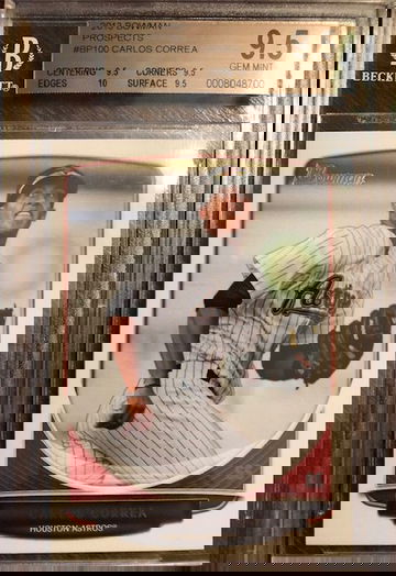 CARLOS CORREA 2015 BOWMAN PROSPECTS PAPER RC #BP100 BGS 9.5