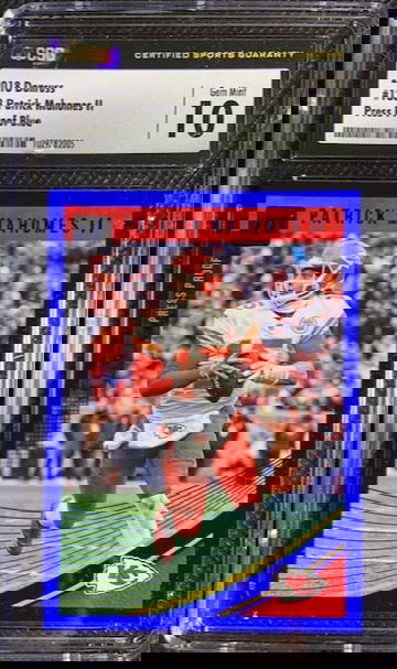 2018 Donruss Blue Press Proof Parallel Patrick Mahomes CSG 10 GEM MINT POP 2