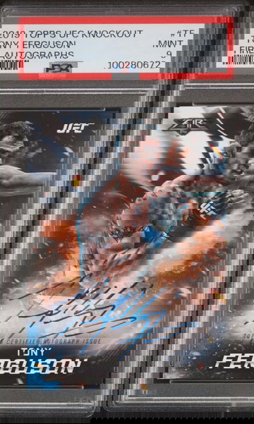 Tony Ferguson 2019 Topps UFC Knockout Fire Autographs #TF PSA 9 Auto