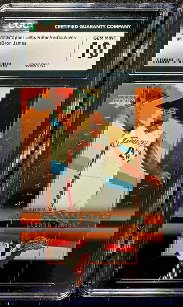 2003 Upper Deck Basketball #1 LeBron James RC Rookie Exclusives CGC 10 Gem Mint