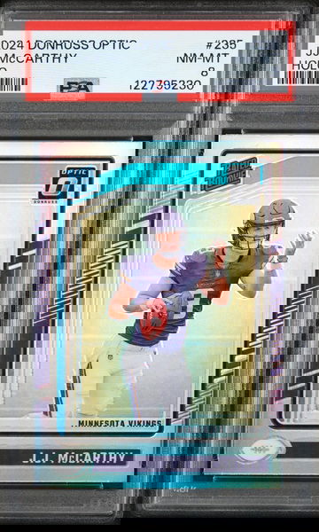 2024 Donruss Optic Rated Rookie Holo JJ Mccarthy #235 PSA 8