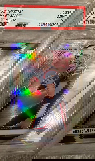 Drake Maye 2024 Silver Prizm PSA 9