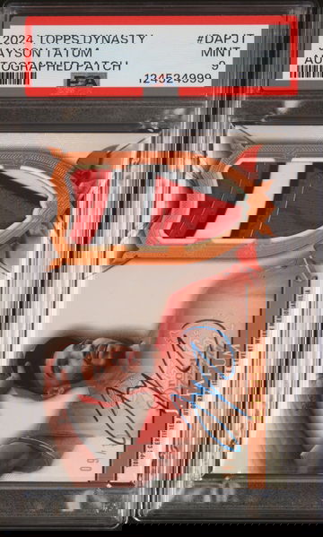 2024 Topps Dynasty Jayson Tatum Autographed Patch #/10 DAPJT PSA 9