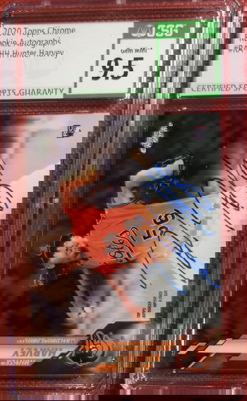 2020 Topps Chrome Rookie Autographs Hunter Harvey CSG 9.5 Gem Mint