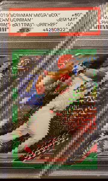 2019 Bowman Chrome Green Refractor */99 Nolan Gorman PSA 10