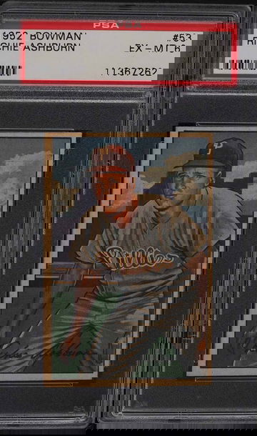 1952 Bowman Baseball #53 Richie Ashburn PSA 6