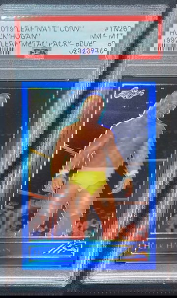 Hulk Hogan Leaf Nat'l Conv. Metal Pack BLUE #TN26 PSA 8 #'d /20 ONLY ONE GRADED